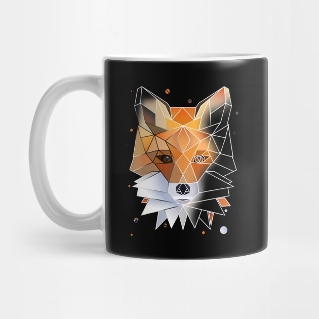 Geometric Fox Shirt Polygon Wild Cute Animal by JaydeMargulies